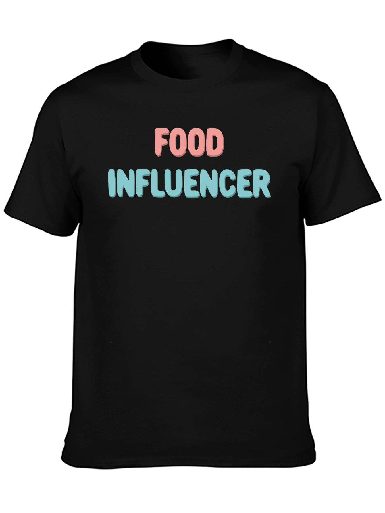 Food Influencer Black T-Shirt