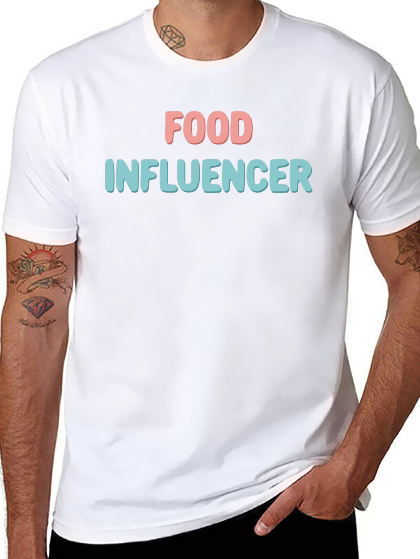 Food Influencer Black T-Shirt