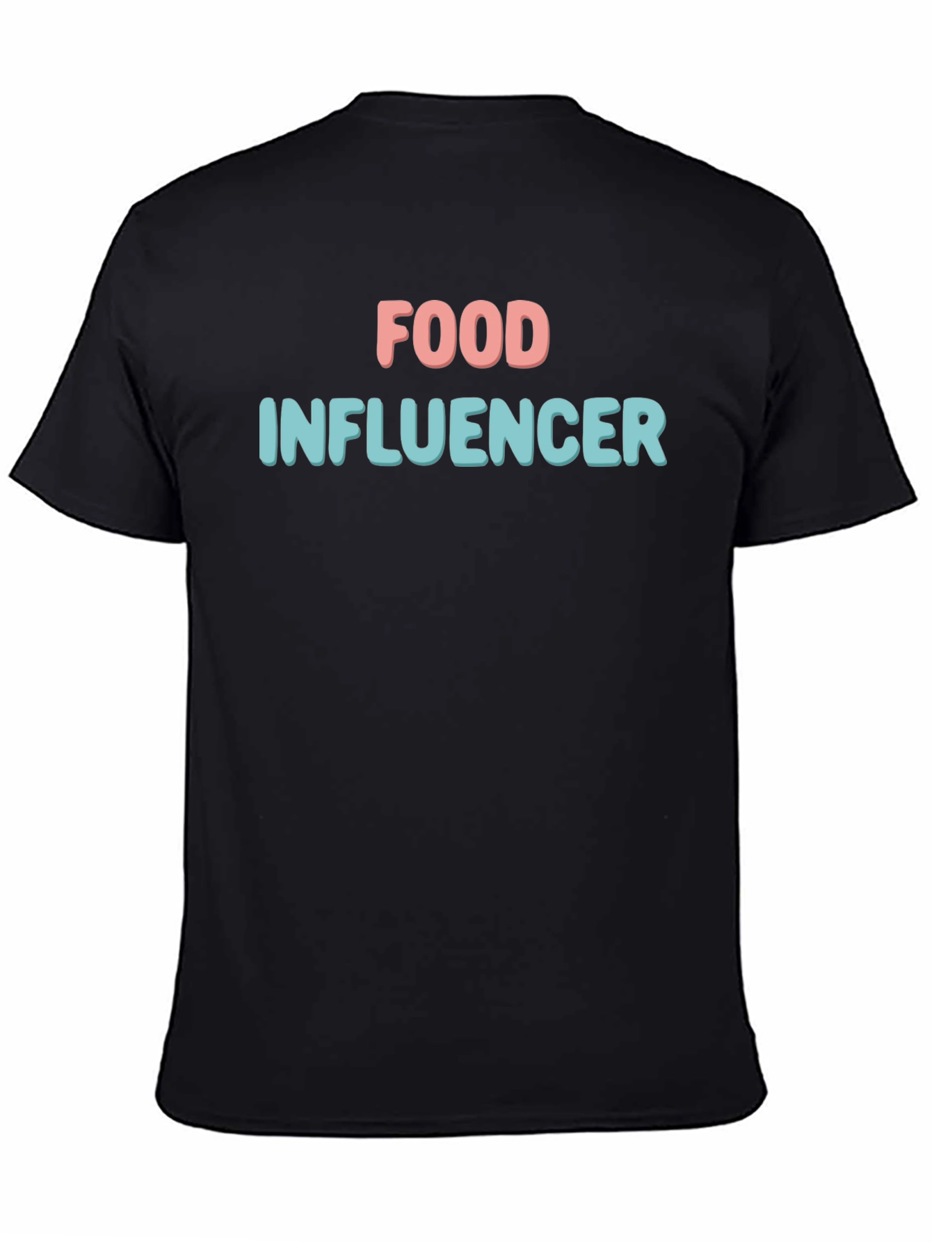 Food Influencer Black T-Shirt