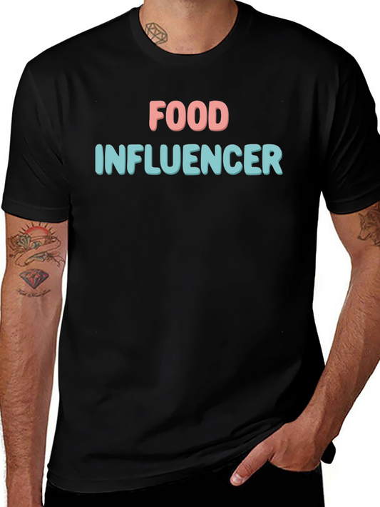 Food Influencer Black T-Shirt