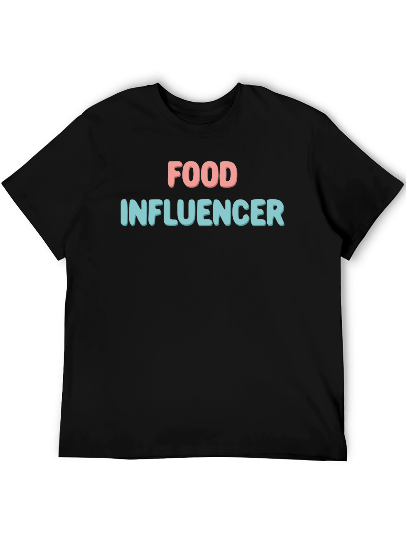 Food Influencer Black T-Shirt