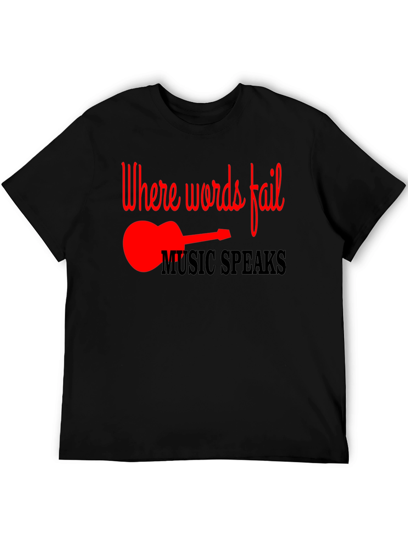 Music Speaks T-Shirt - Guitar Design