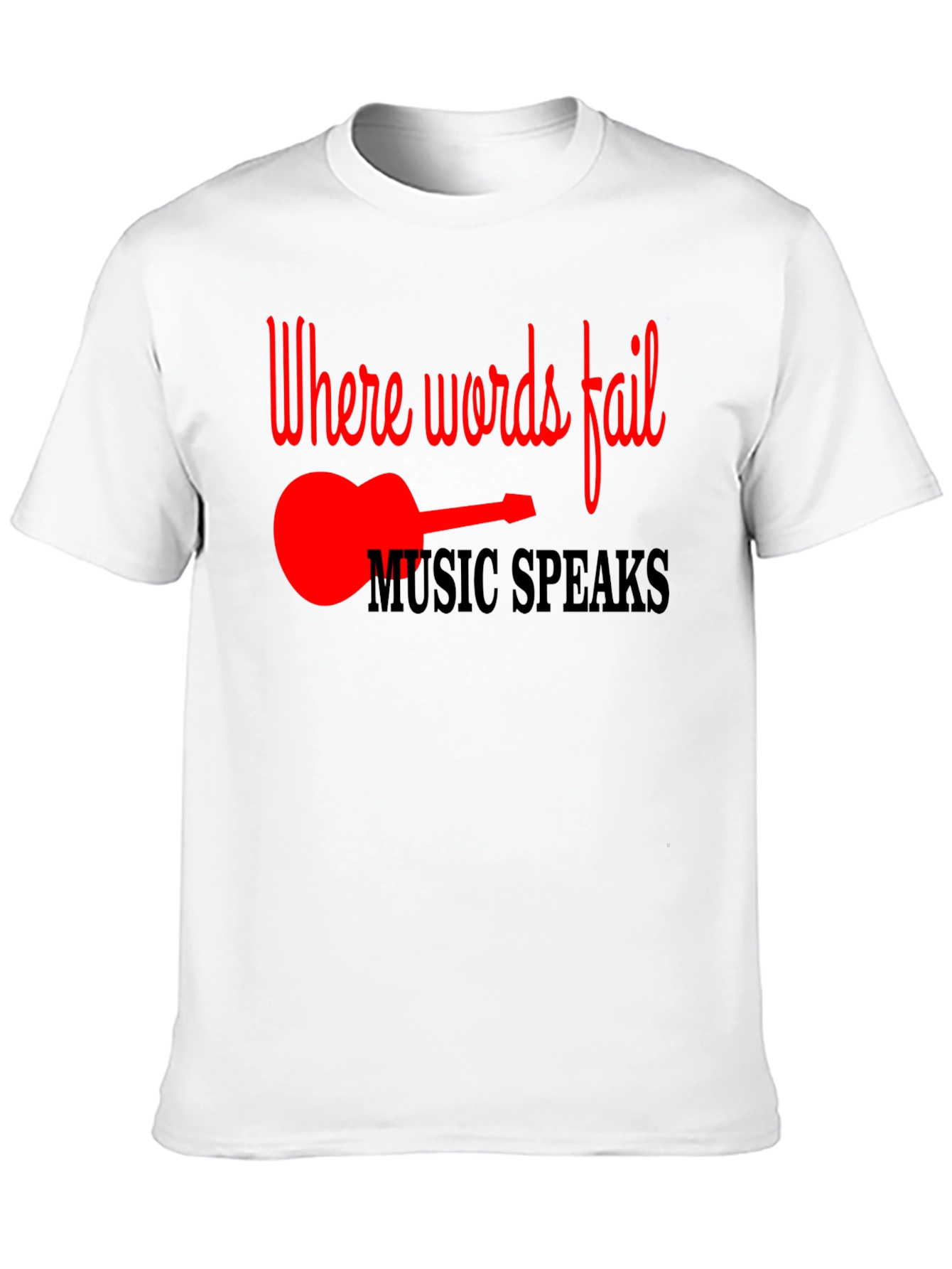 Music Speaks T-Shirt - Guitar Design