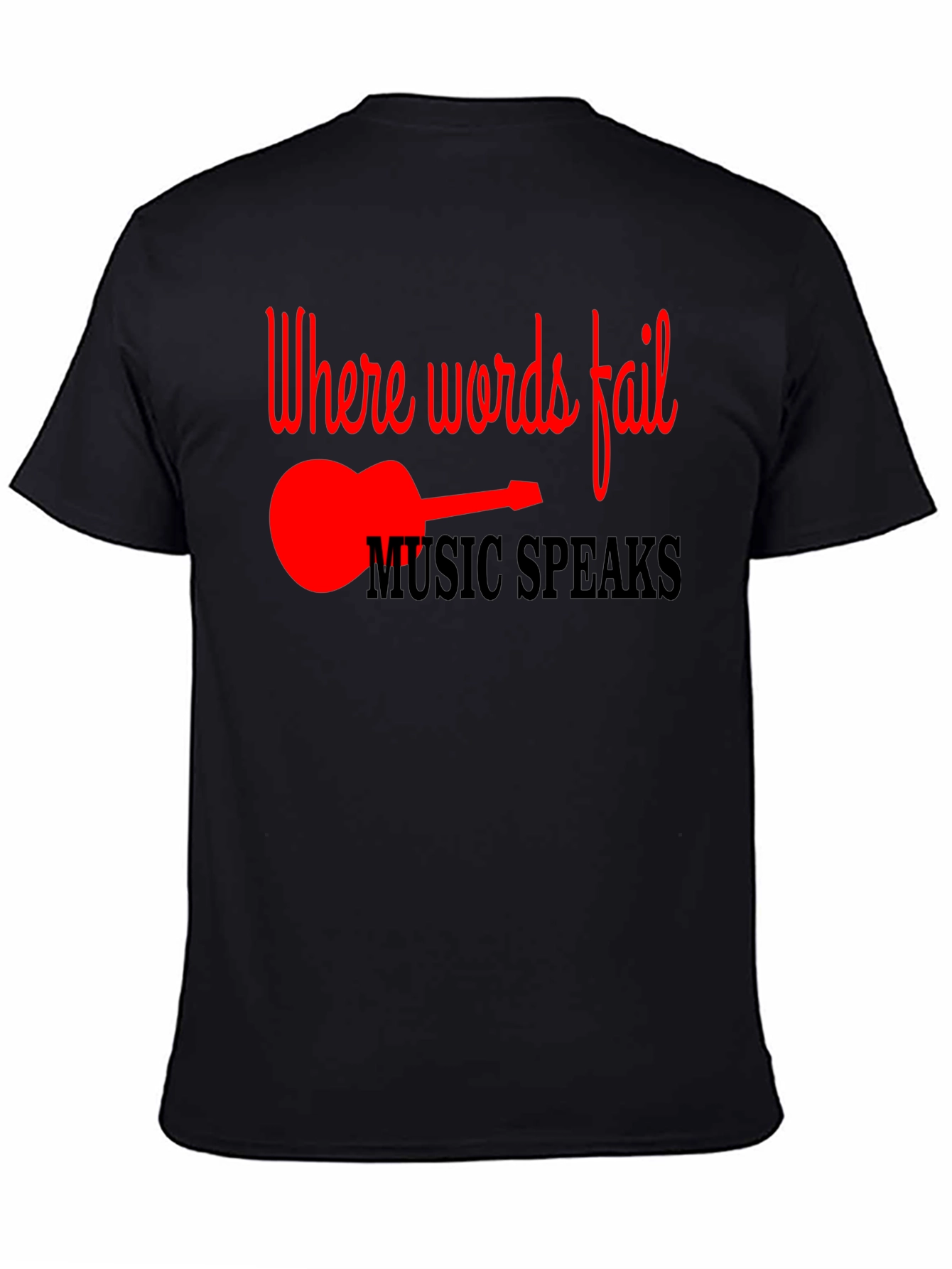 Music Speaks T-Shirt - Guitar Design