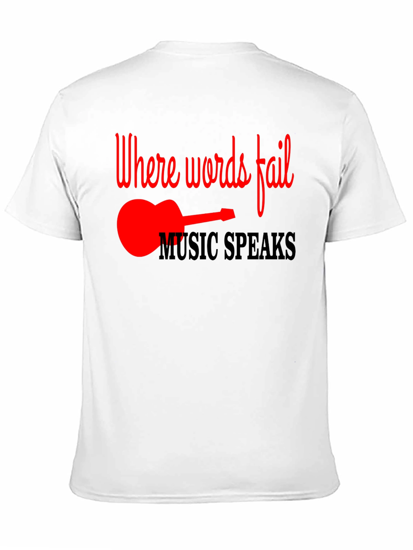 Music Speaks T-Shirt - Guitar Design