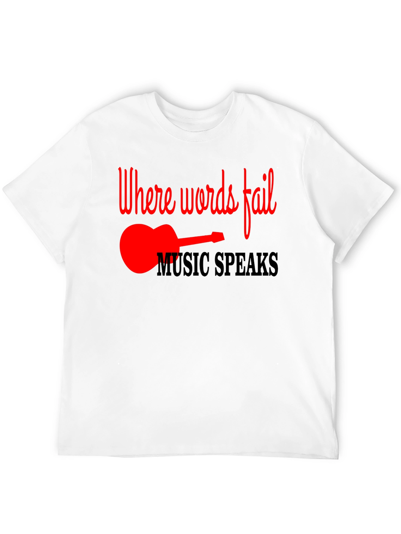 Music Speaks T-Shirt - Guitar Design
