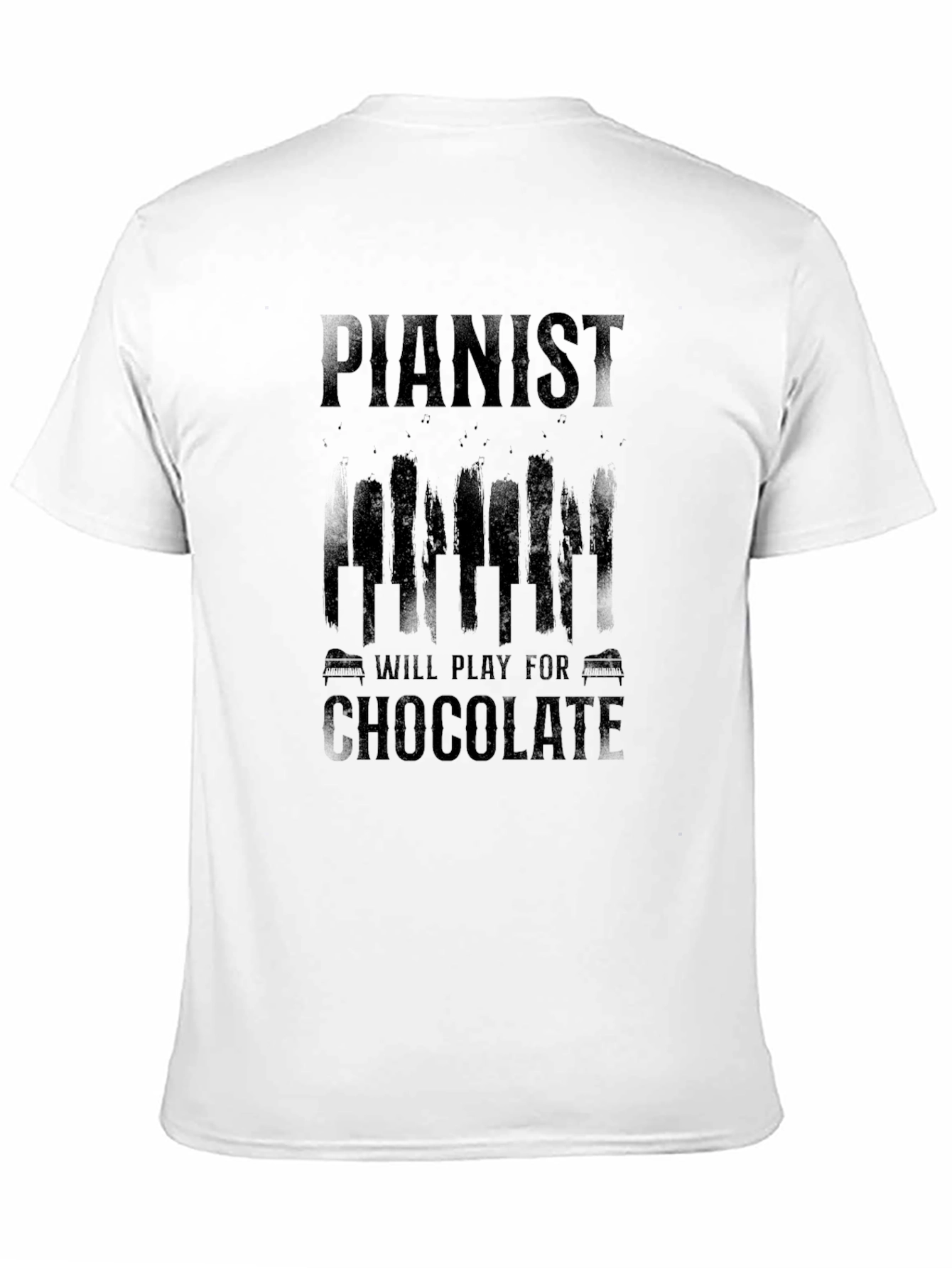 Pianist Will Play For Chocolate Black T-Shirt