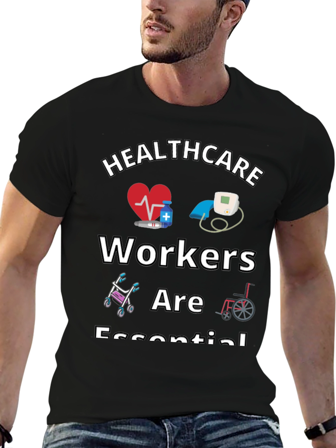 Healthcare Workers Are Essential Graphic Tee
