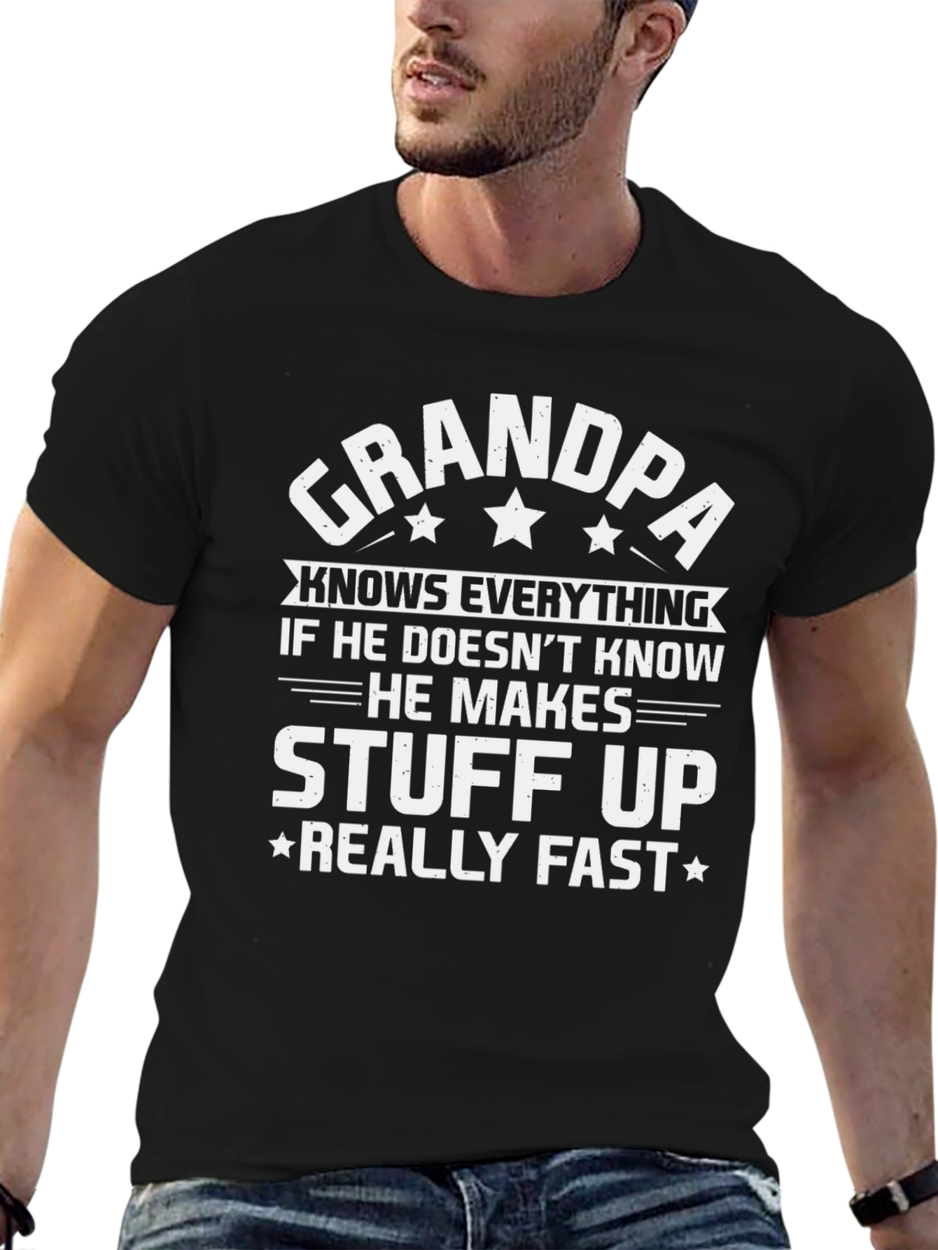 Grandpa Knows Everything T-Shirt - Funny Grandfather Tee