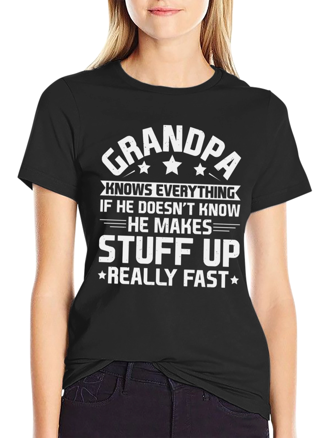 Grandpa Knows Everything T-Shirt - Funny Grandfather Tee