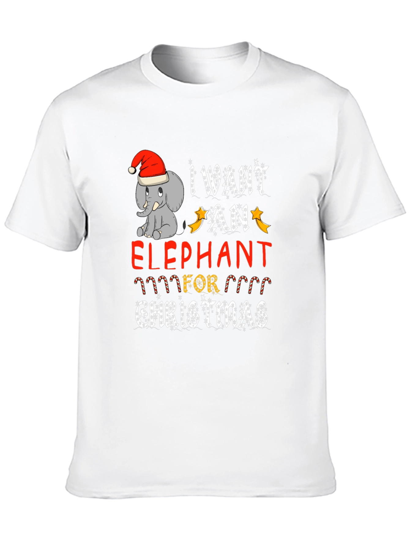Christmas Elephant T-Shirt Holiday Graphic Tee