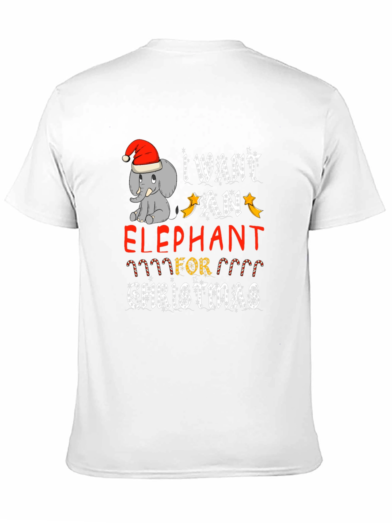 Christmas Elephant T-Shirt Holiday Graphic Tee