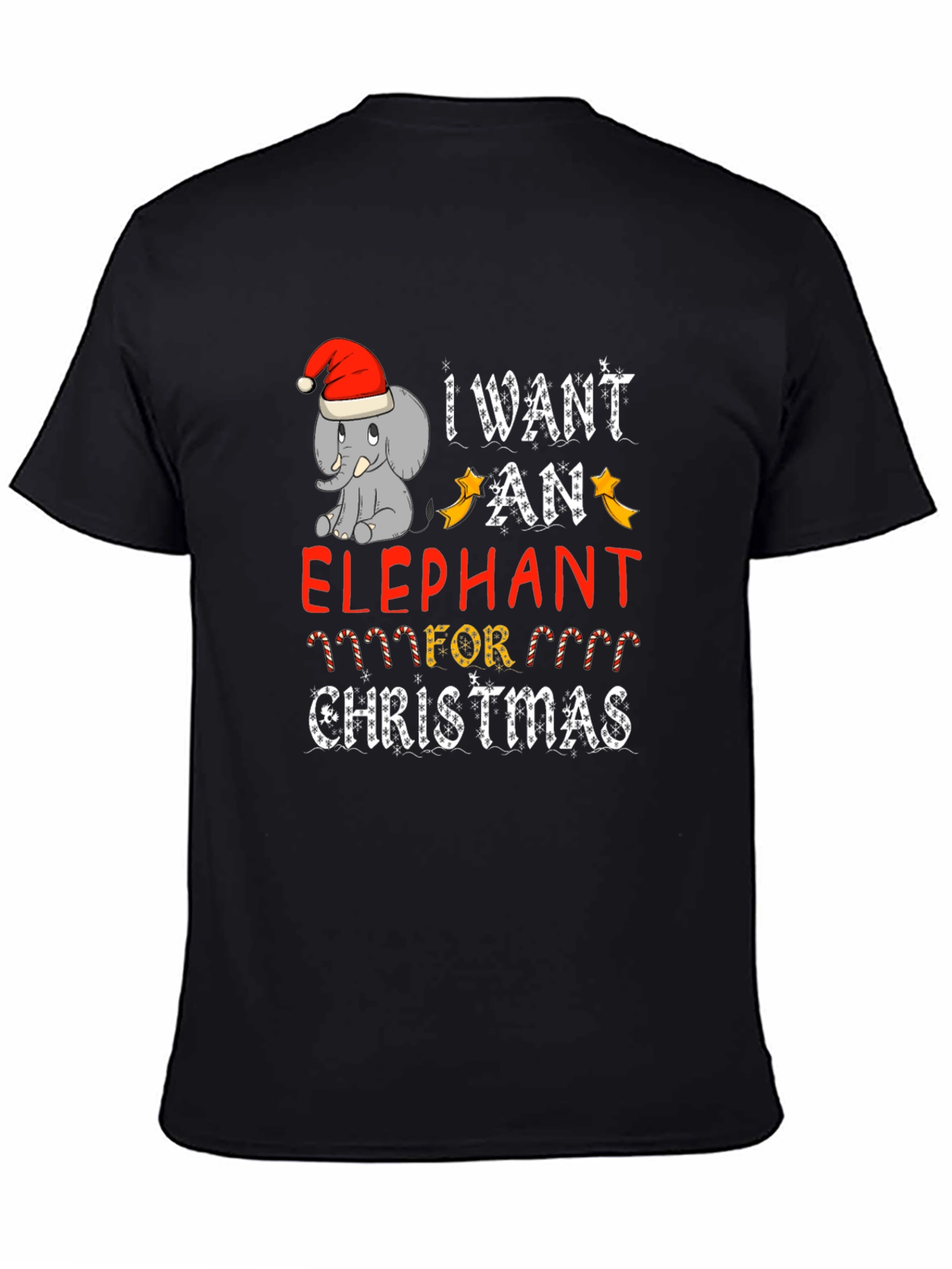 Christmas Elephant T-Shirt Holiday Graphic Tee