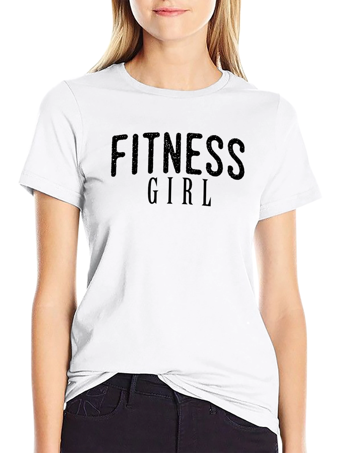 Fitness Girl Black T-Shirt