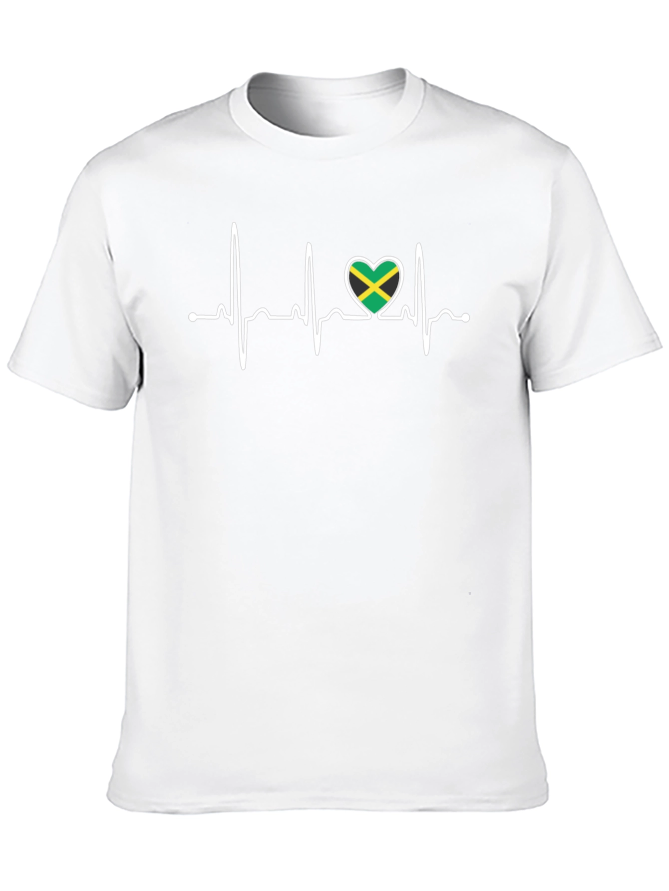 Jamaica Flag Heartbeat T-Shirt