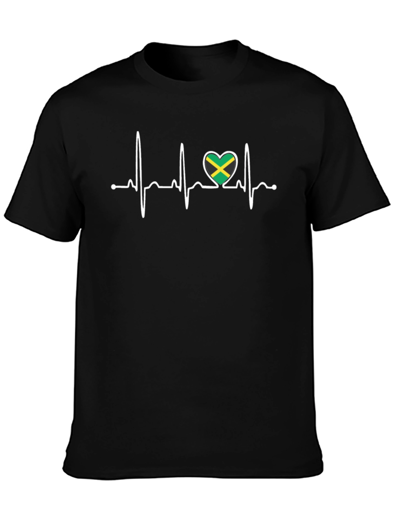 Jamaica Flag Heartbeat T-Shirt