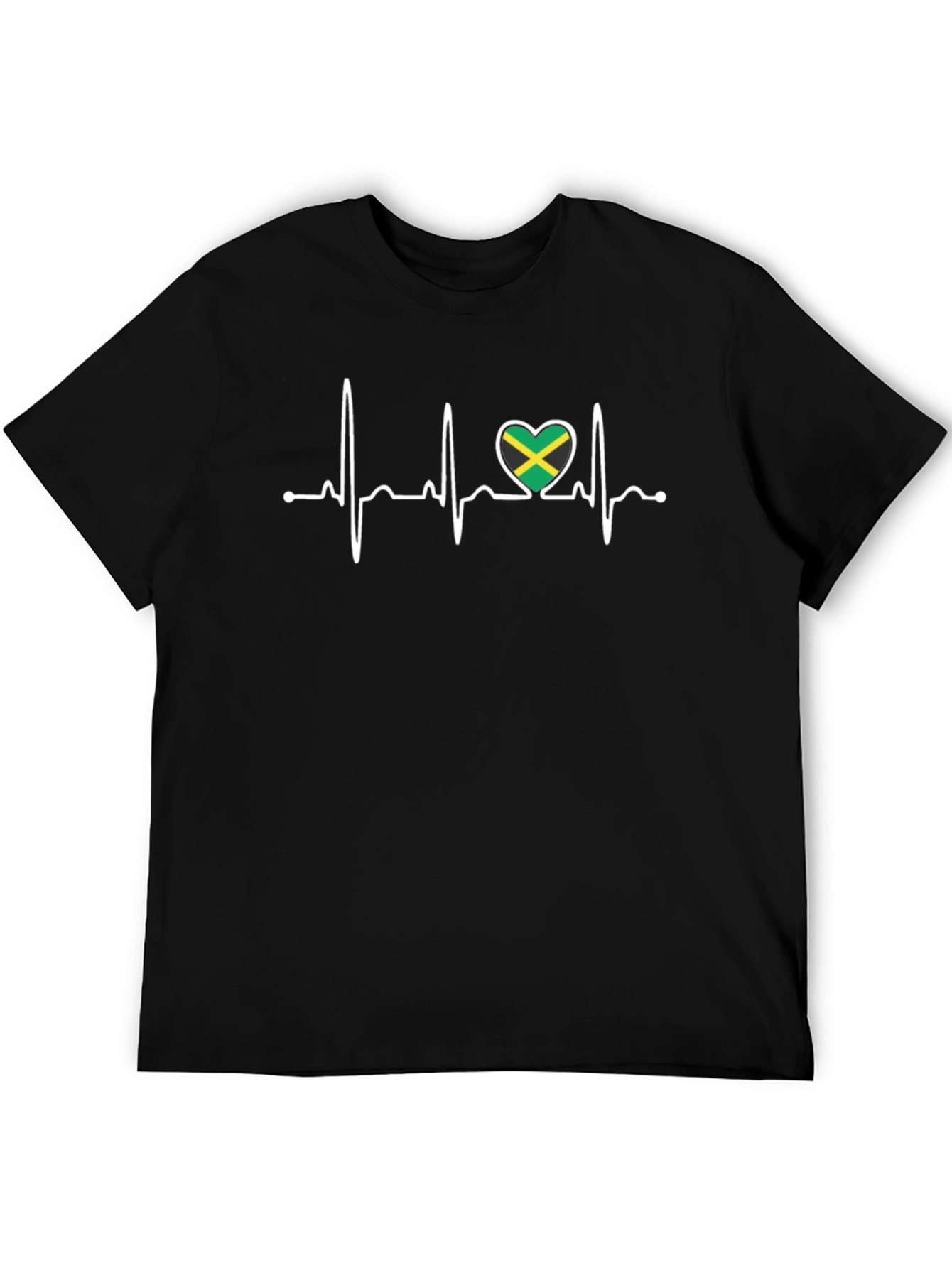 Jamaica Flag Heartbeat T-Shirt