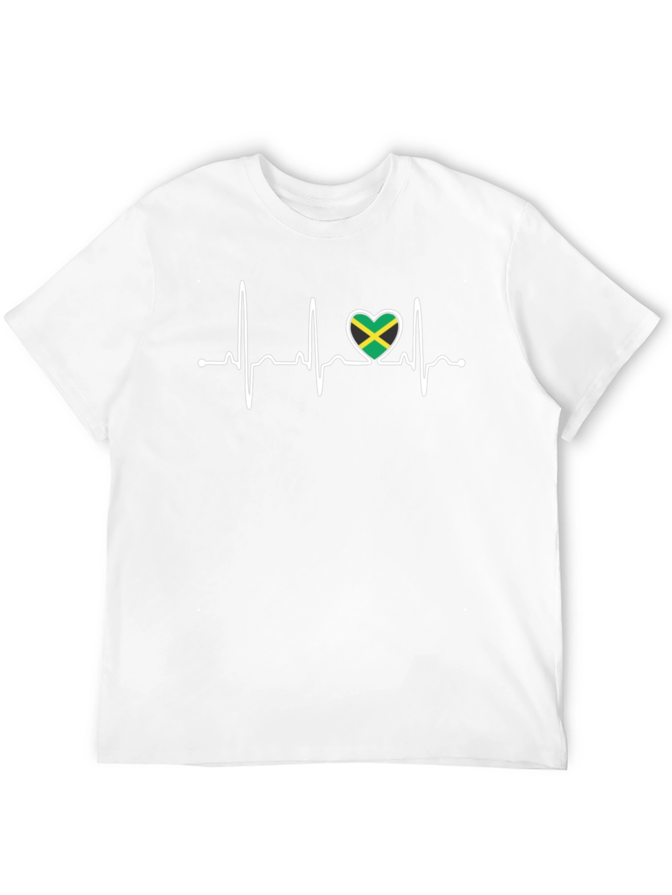 Jamaica Flag Heartbeat T-Shirt