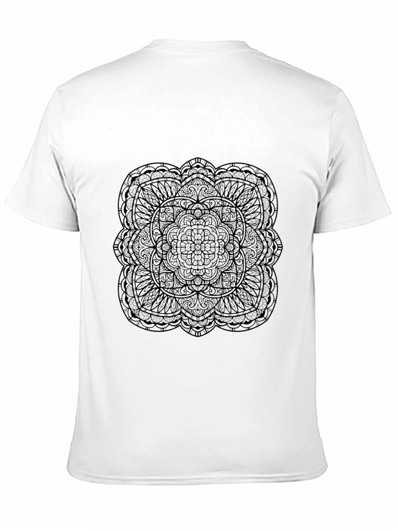 Mens Black Mandala Graphic Tee