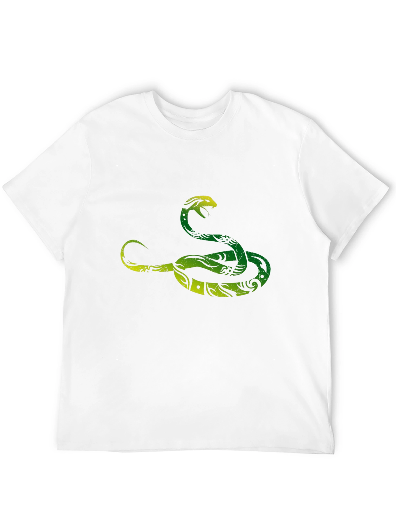 Green Snake Graphic Tee - Stylish Mens Black T-Shirt