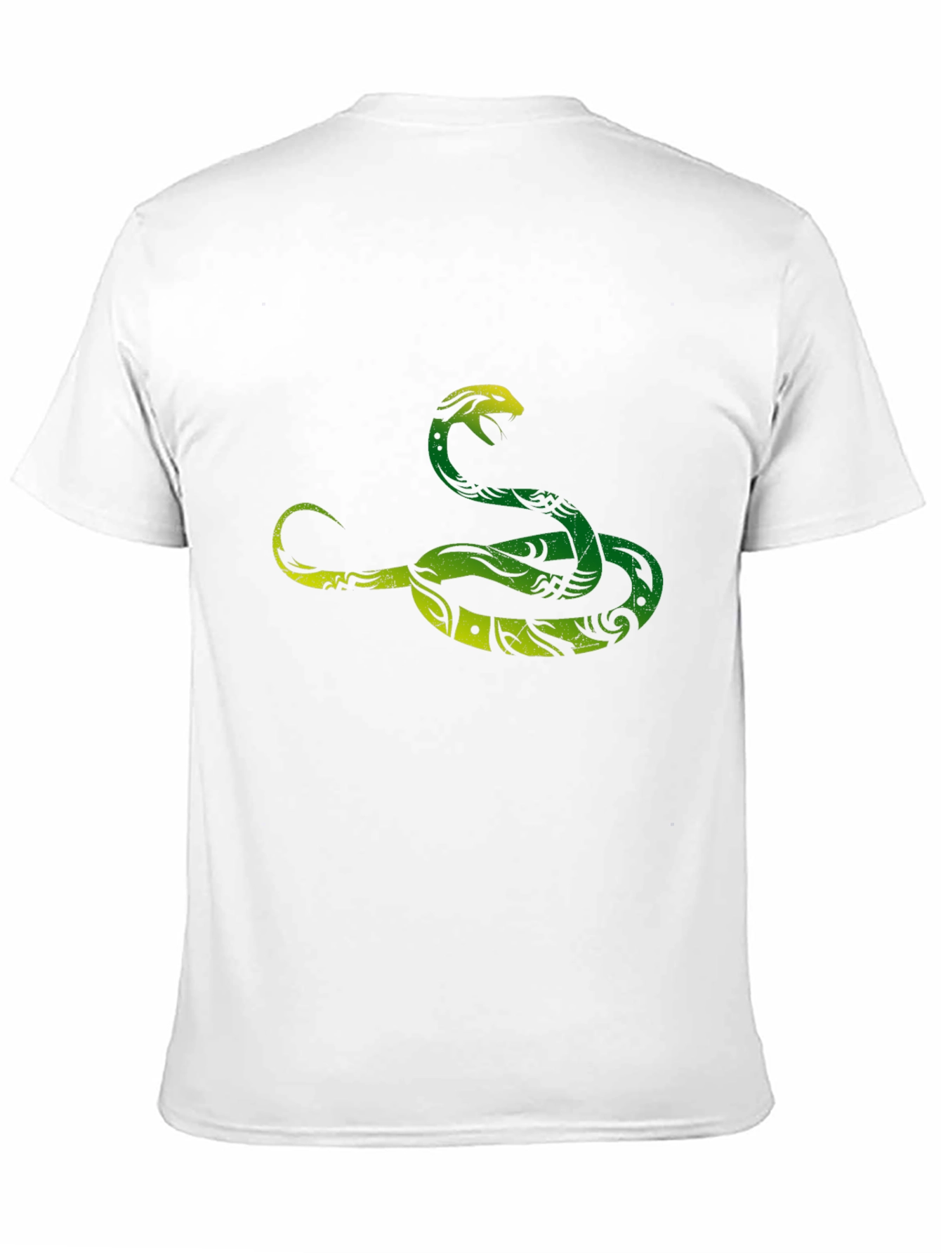 Green Snake Graphic Tee - Stylish Mens Black T-Shirt
