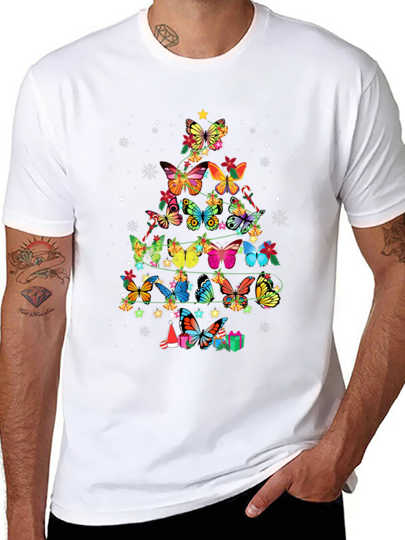 Butterfly Christmas Tree T-Shirt