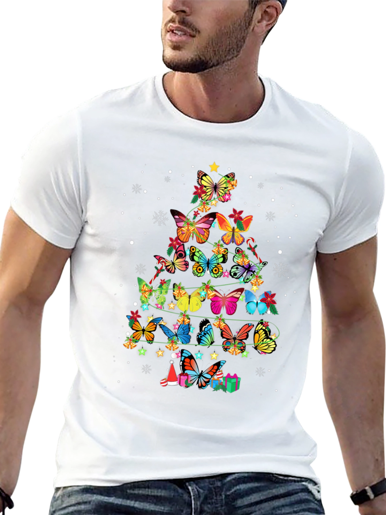 Butterfly Christmas Tree T-Shirt