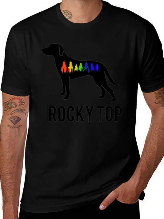 Rocky Top Dog Silhouette Graphic T-Shirt