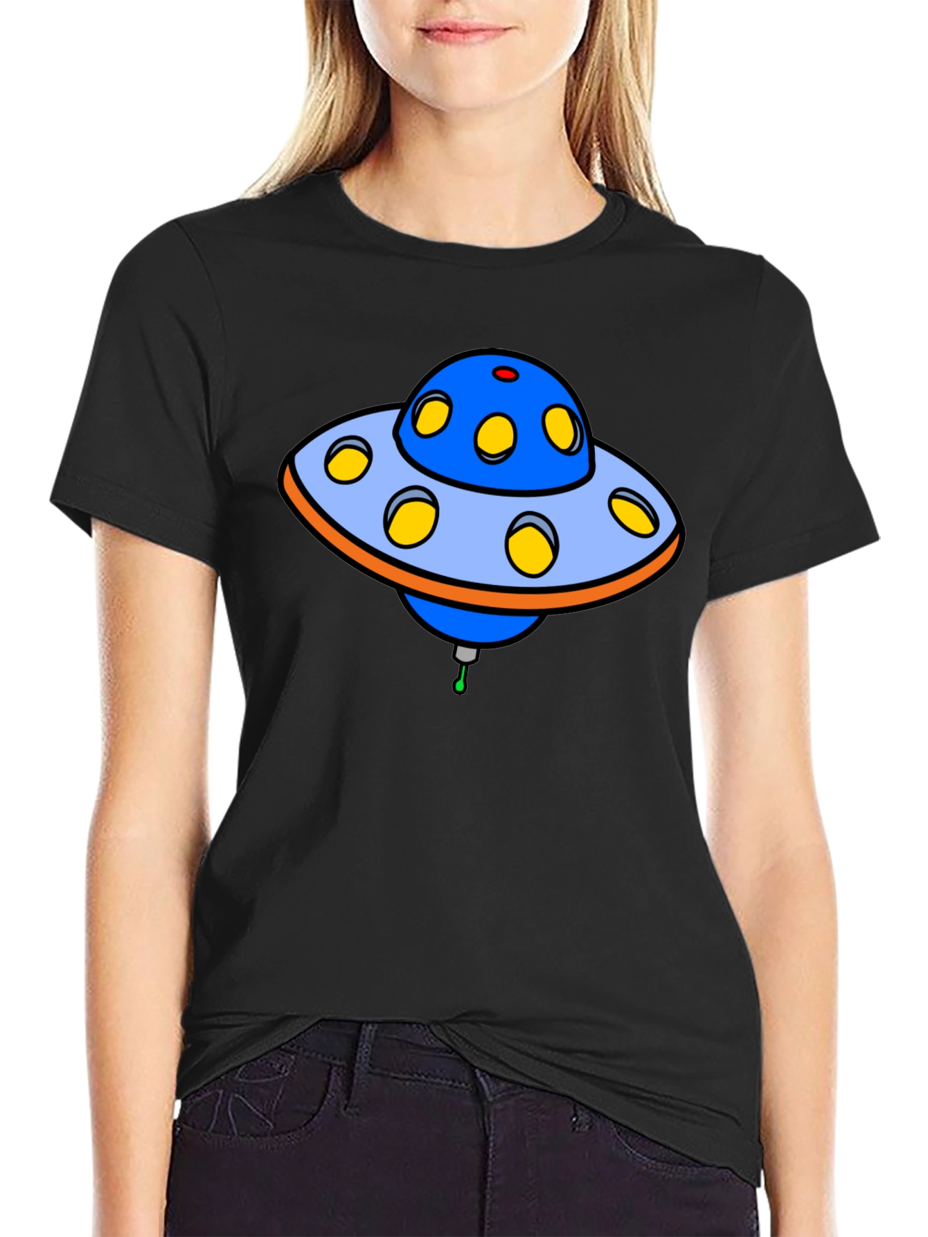 UFO Graphic T-Shirt - Novelty Alien Spaceship Design