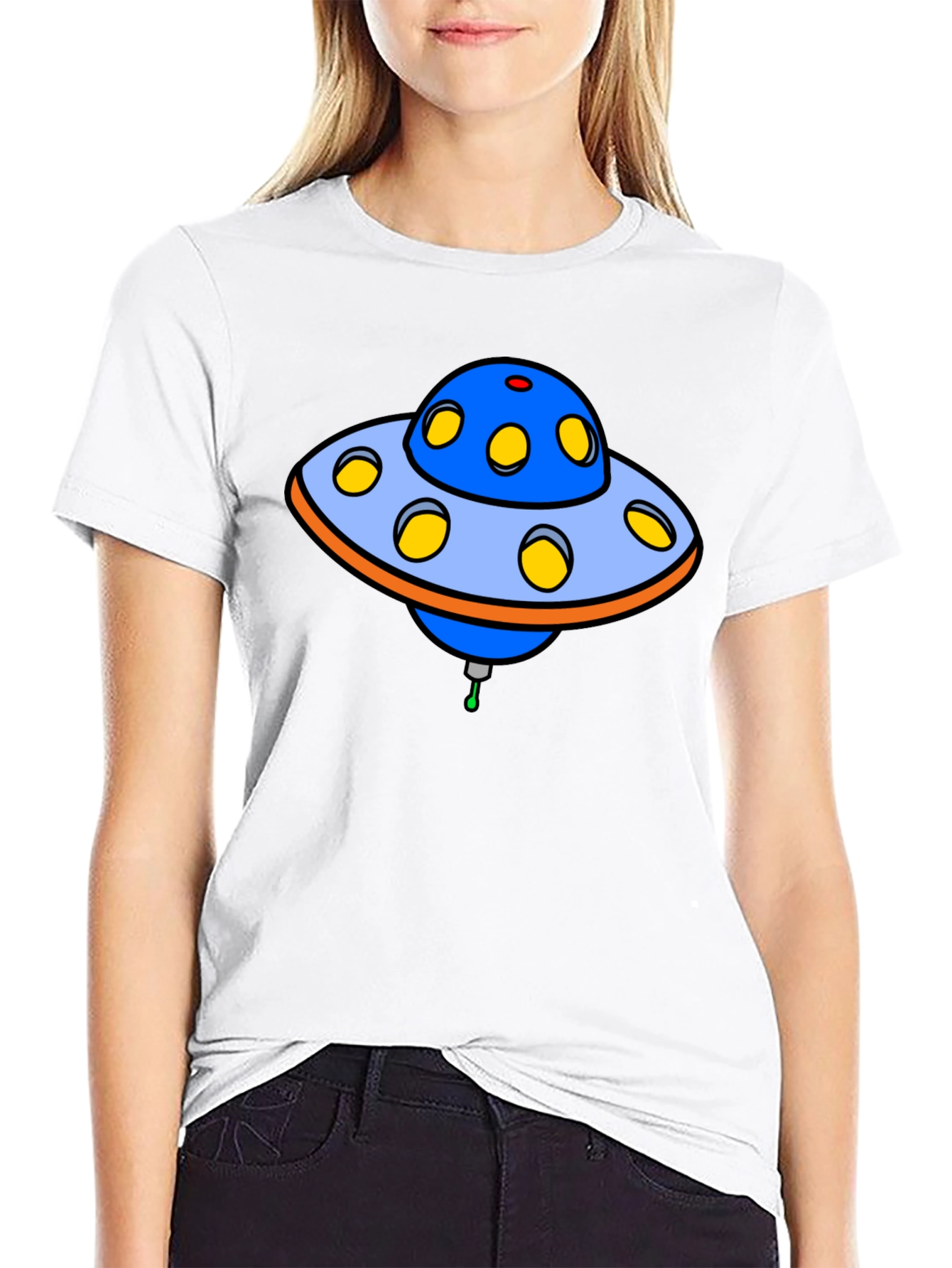 UFO Graphic T-Shirt - Novelty Alien Spaceship Design