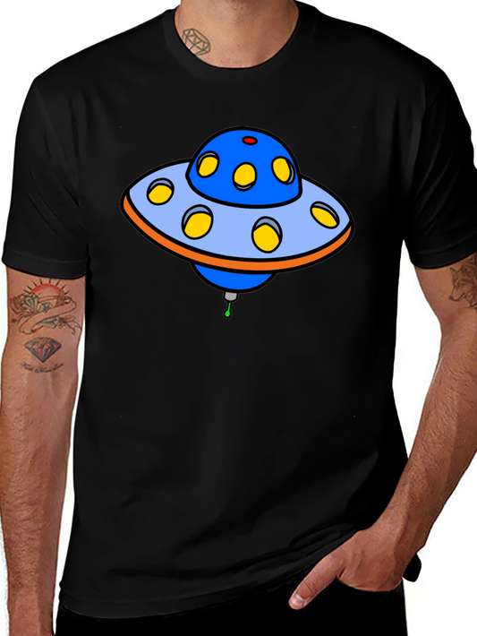 UFO Graphic T-Shirt - Novelty Alien Spaceship Design