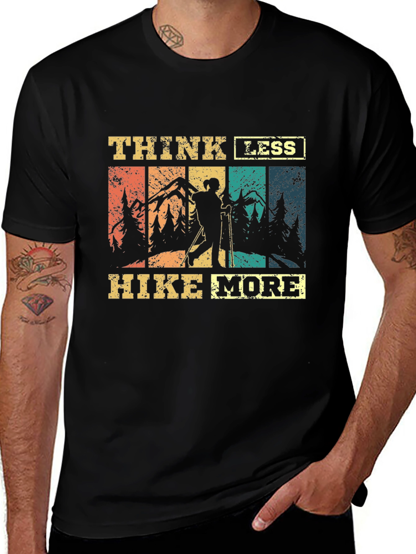 Think Less Hike More Graphic T-Shirt