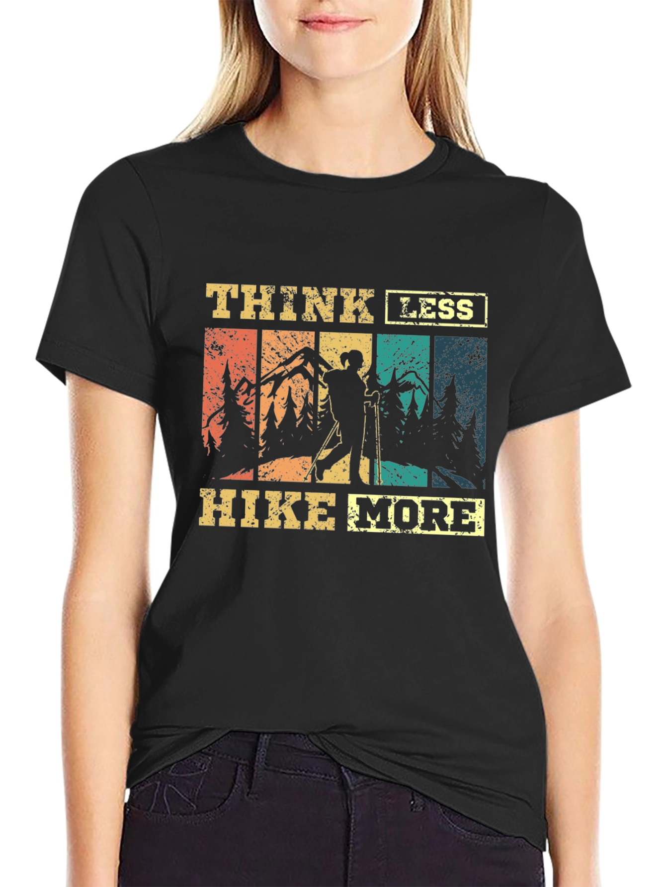 Think Less Hike More Graphic T-Shirt