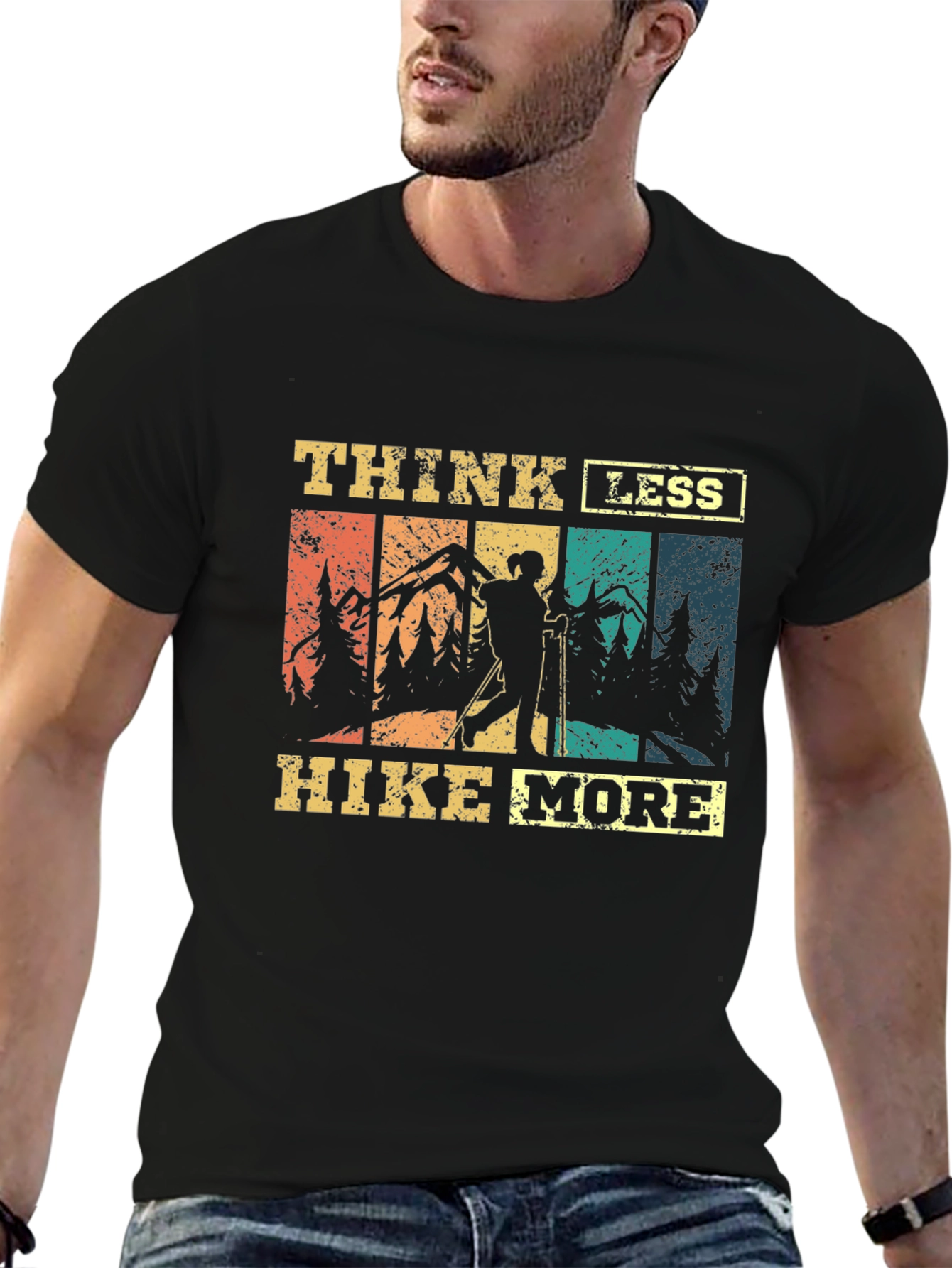 Think Less Hike More Graphic T-Shirt