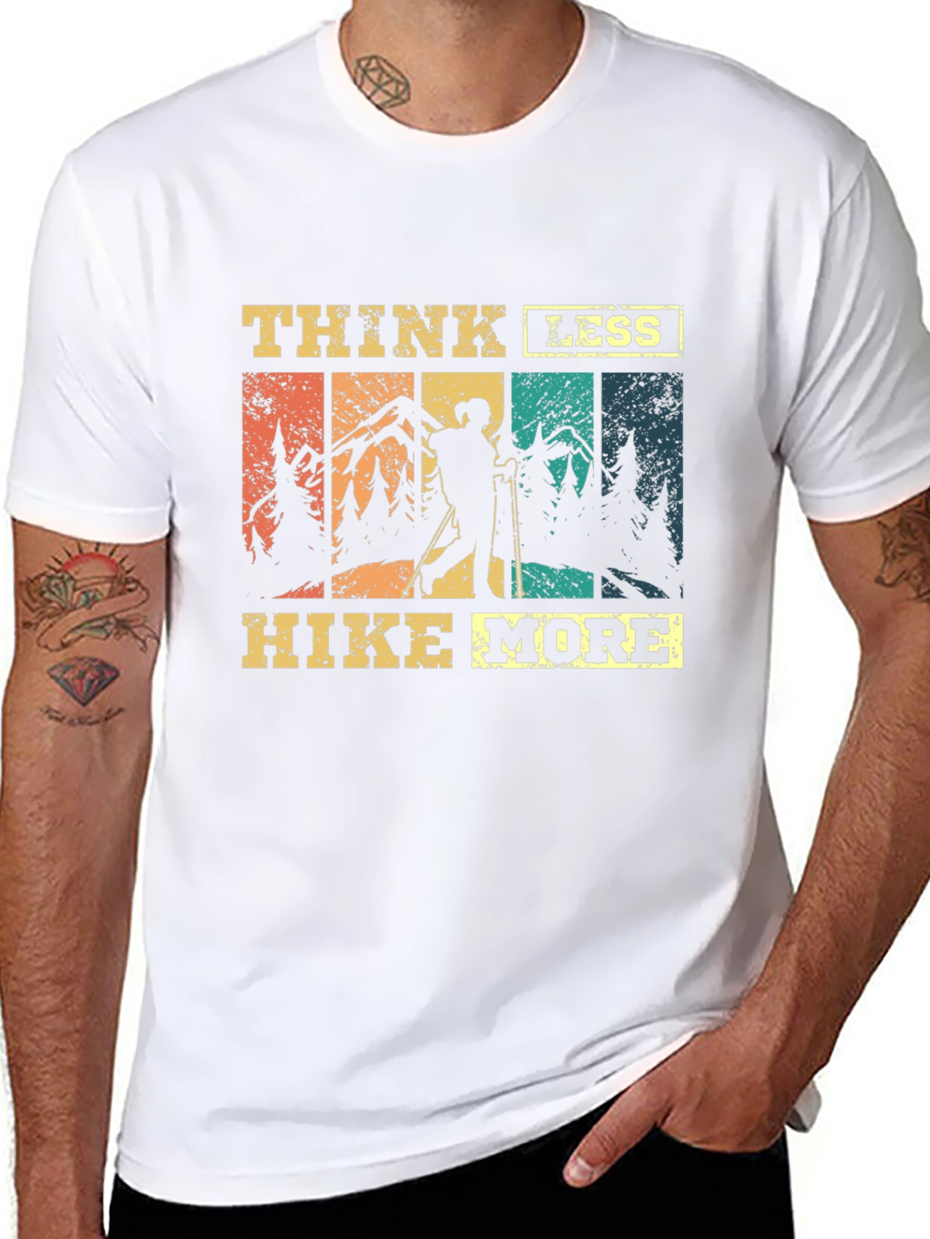 Think Less Hike More Graphic T-Shirt