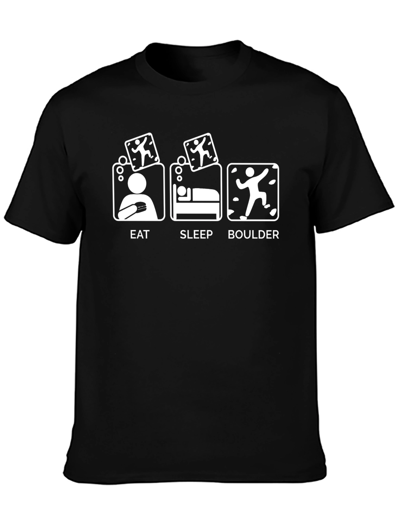 Eat Sleep Boulder Black T-Shirt