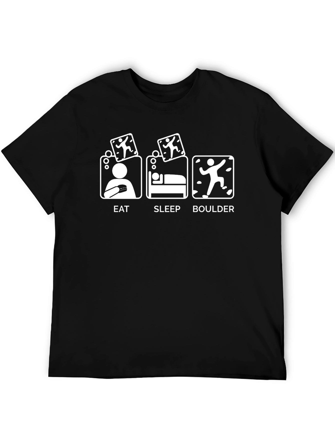 Eat Sleep Boulder Black T-Shirt
