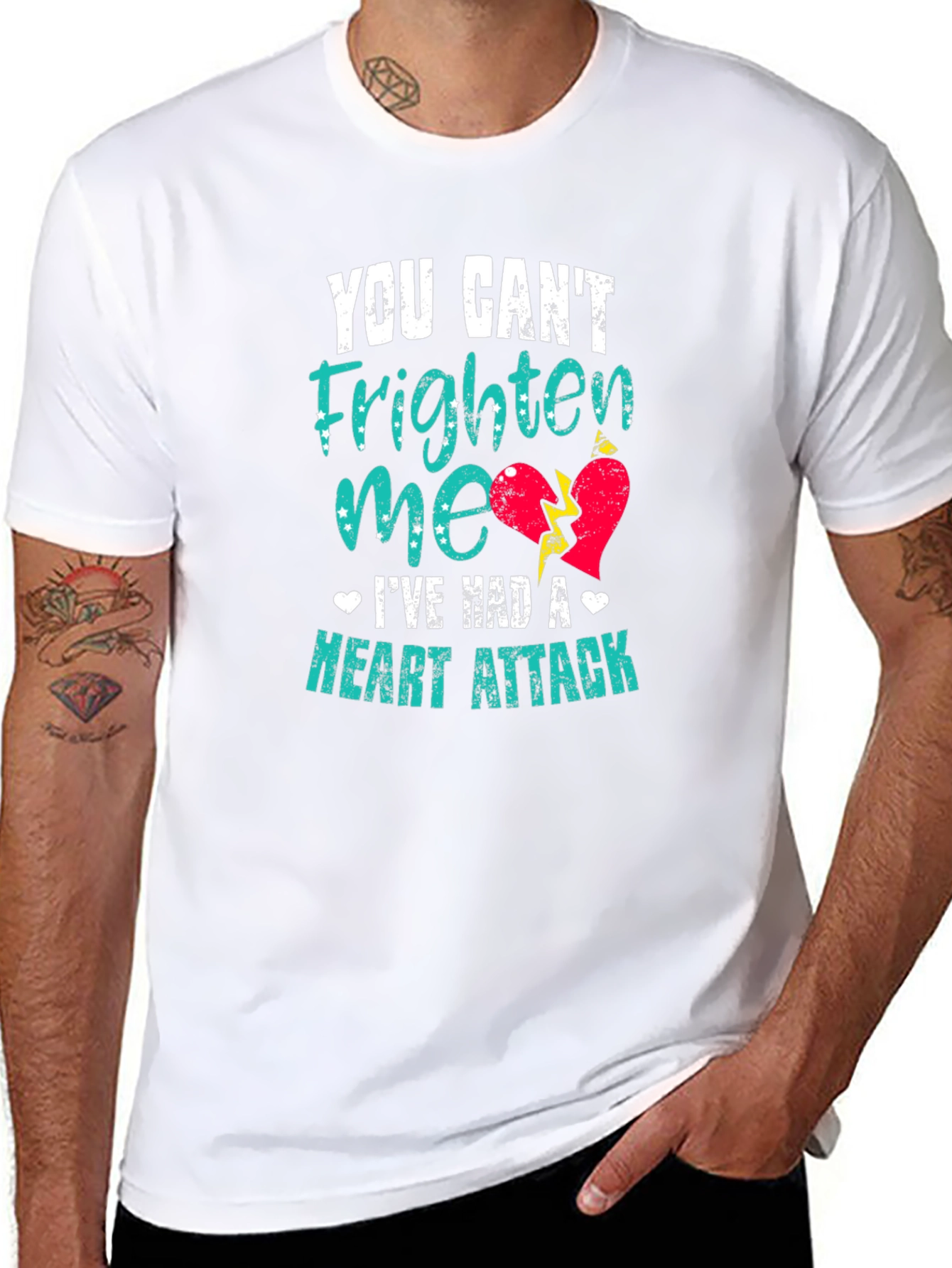 You Cant Frighten Me Heart Attack T-Shirt