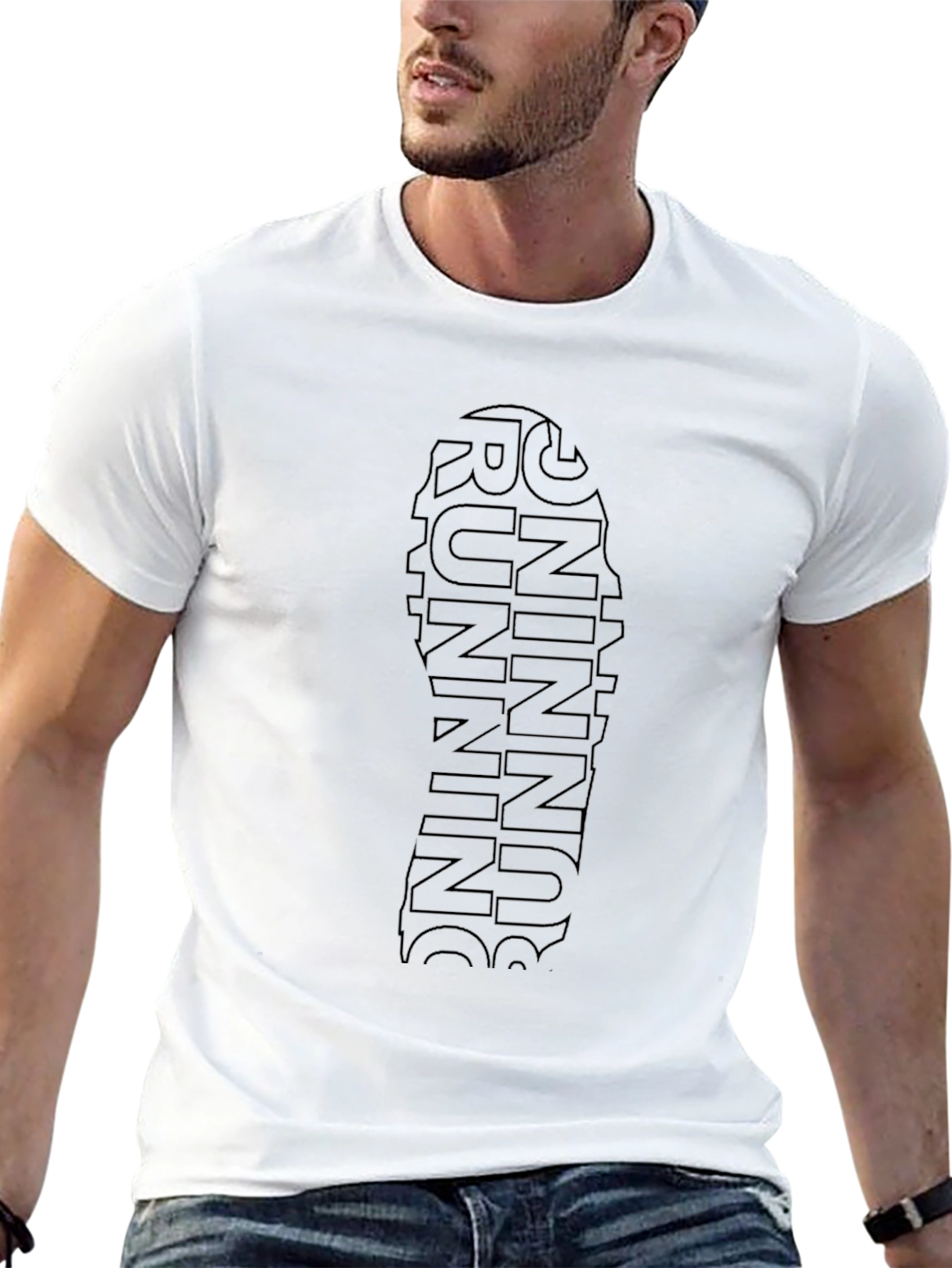 Running Shoe Print Tee - Athlete Fashion