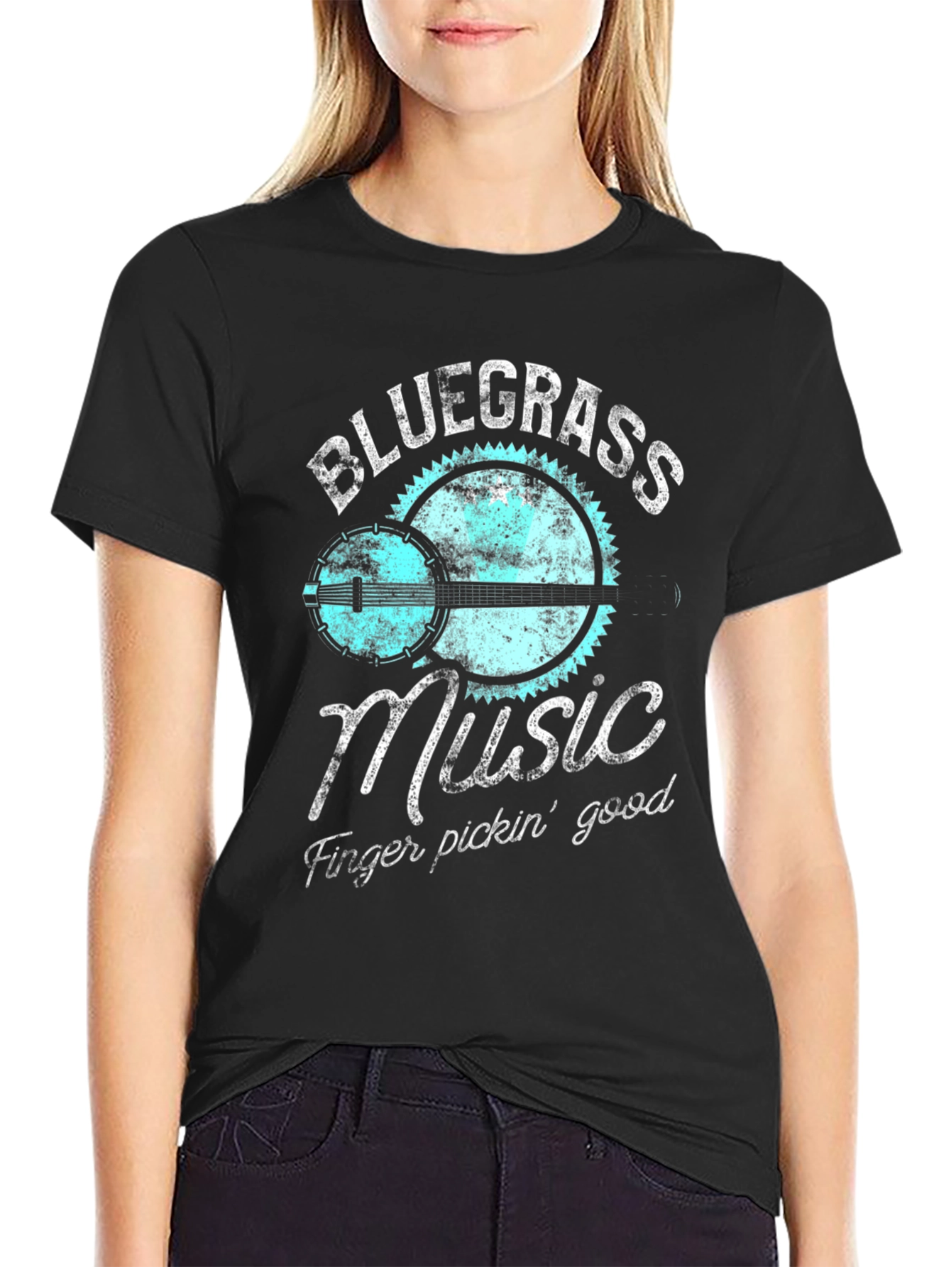 Bluegrass Music Banjo Graphic T-Shirt