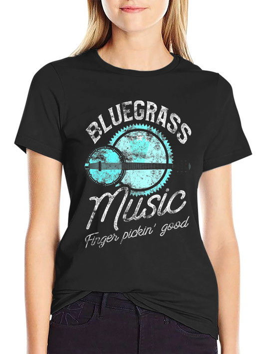 Bluegrass Music Banjo Graphic T-Shirt