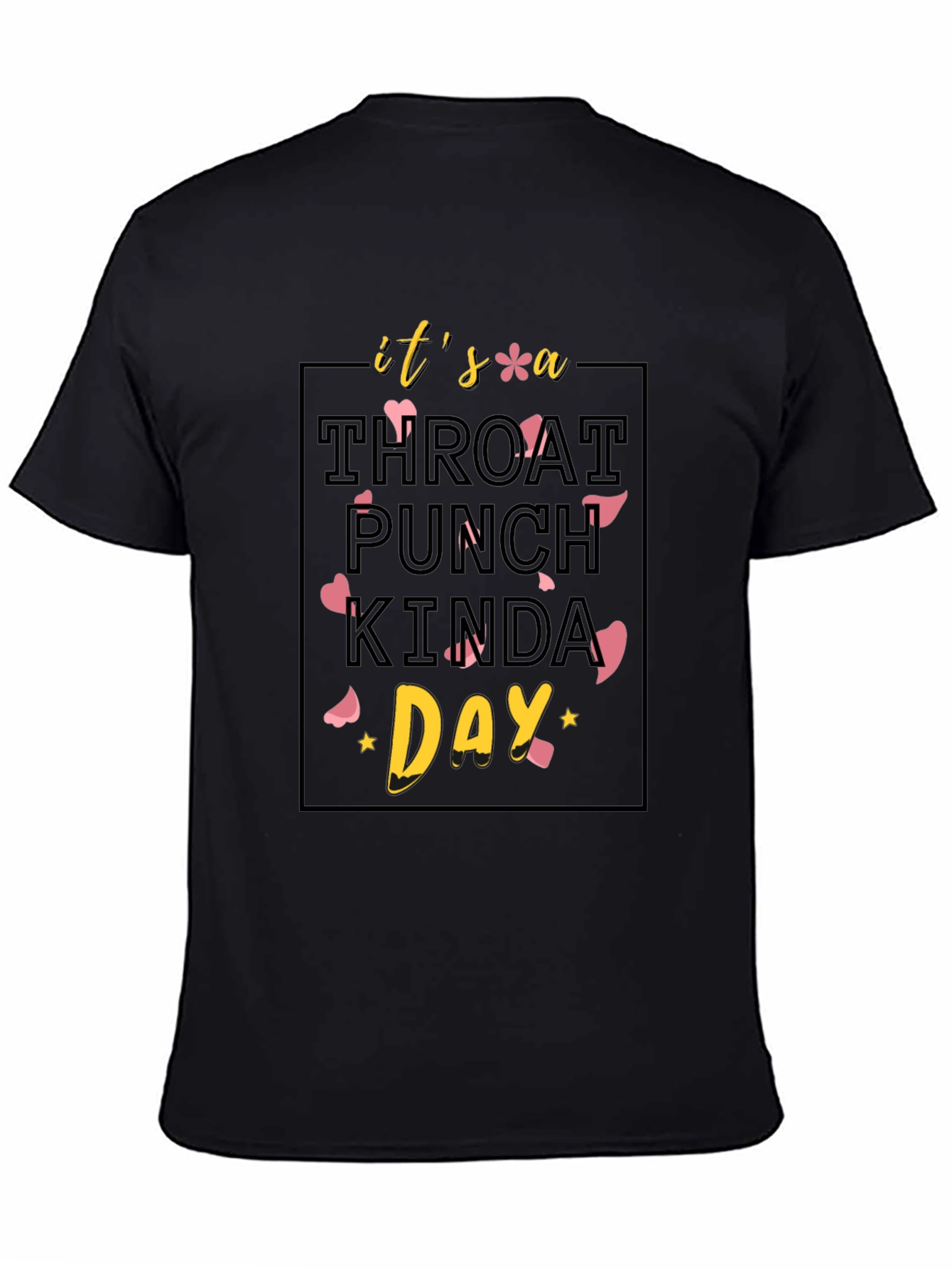 Throat Punch Kinda Day Black Graphic Tee