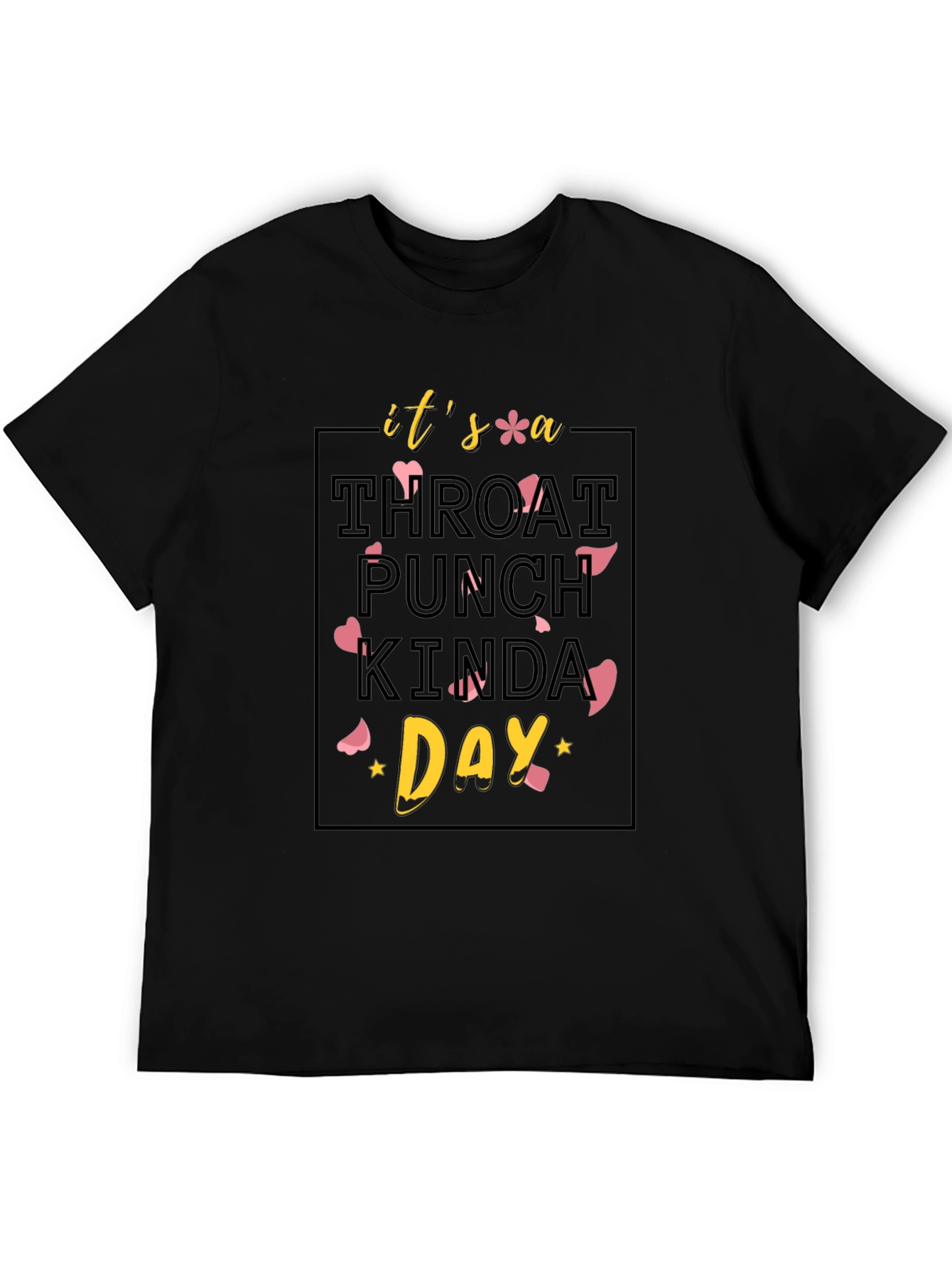 Throat Punch Kinda Day Black Graphic Tee