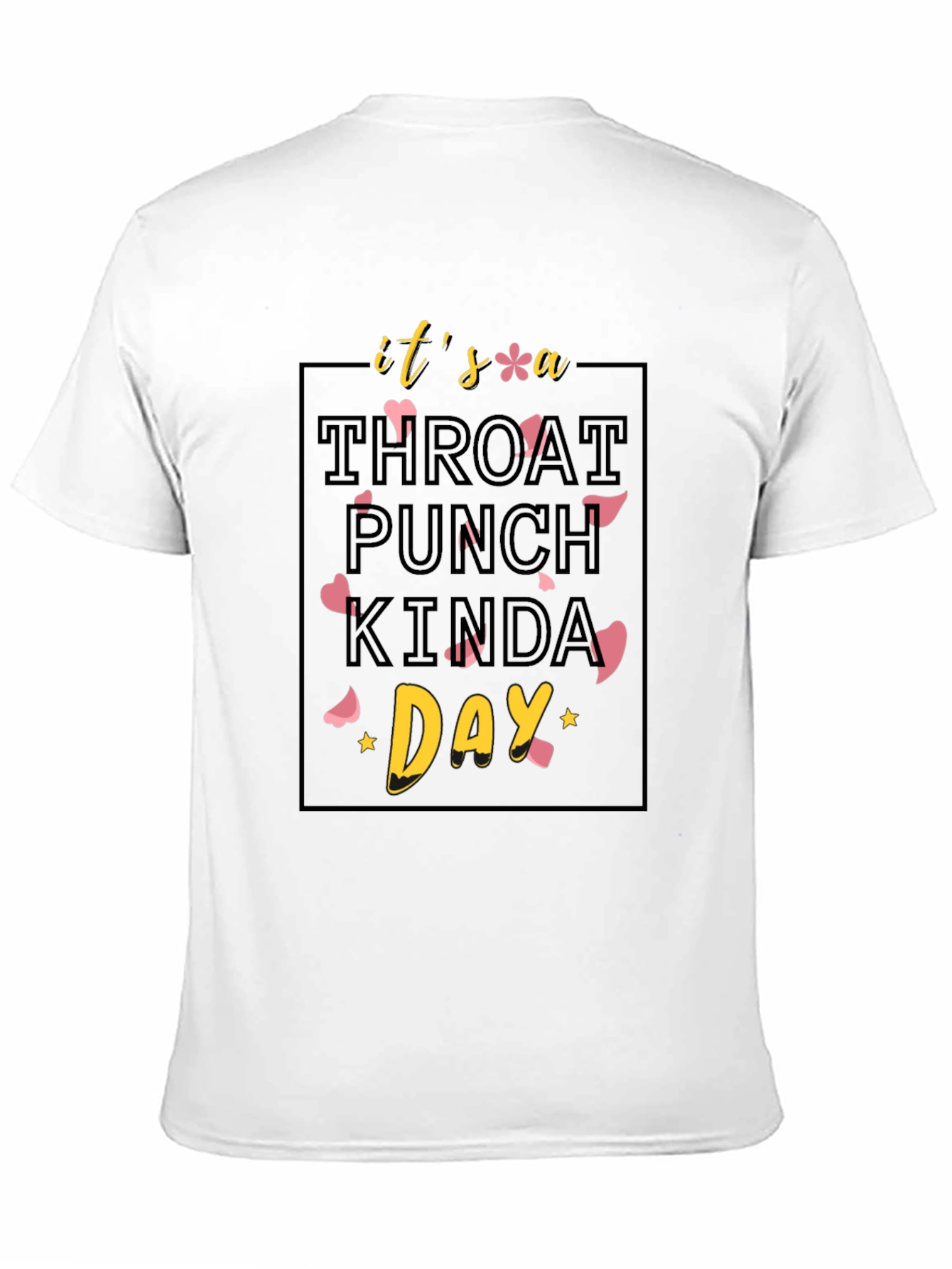 Throat Punch Kinda Day Black Graphic Tee