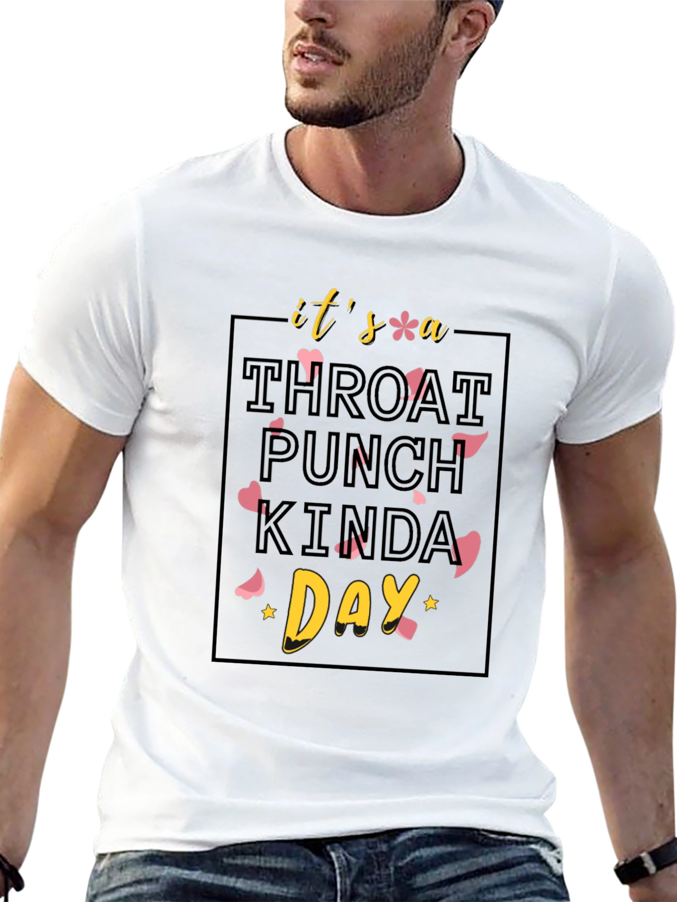 Throat Punch Kinda Day Black Graphic Tee