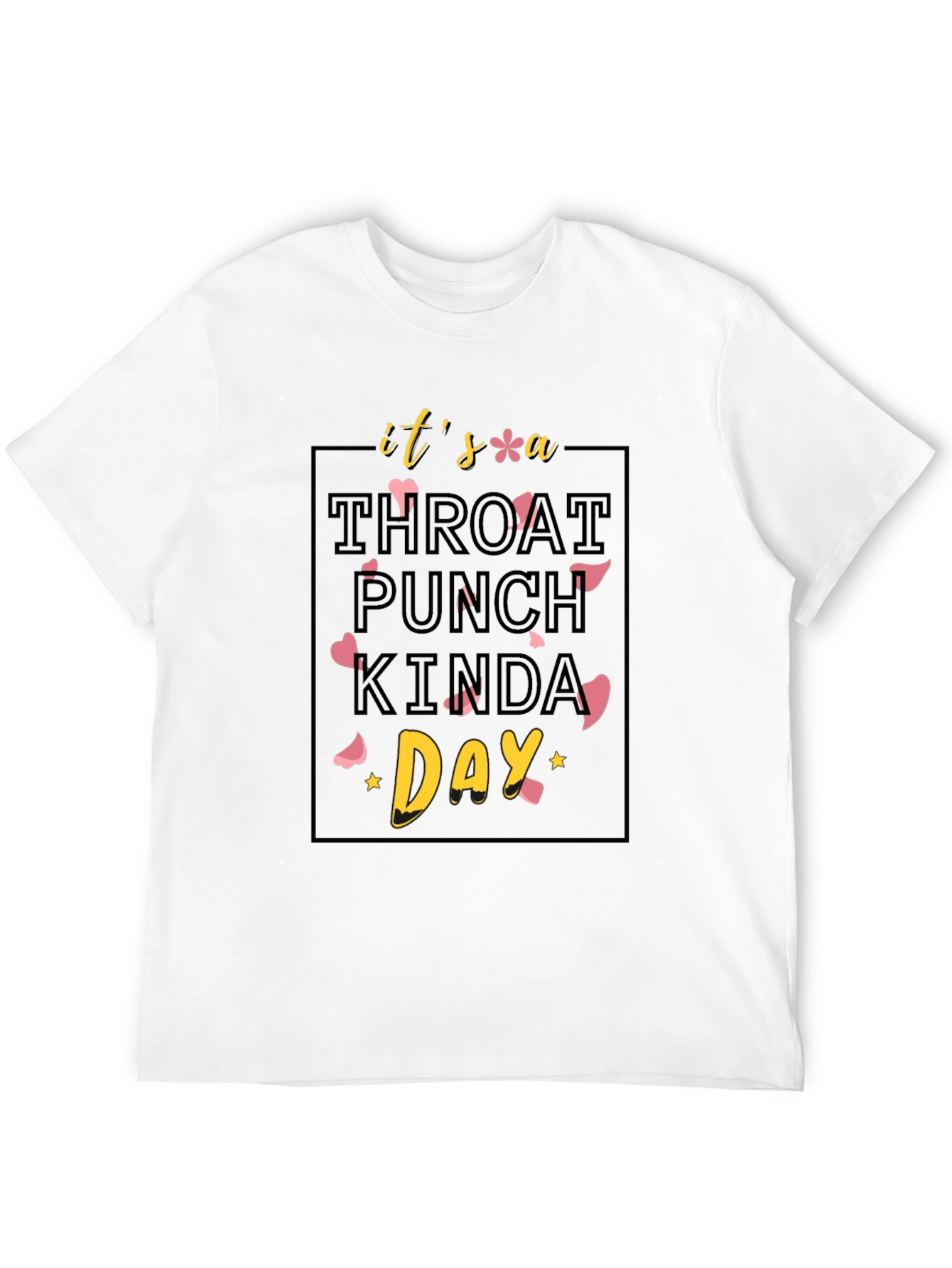 Throat Punch Kinda Day Black Graphic Tee