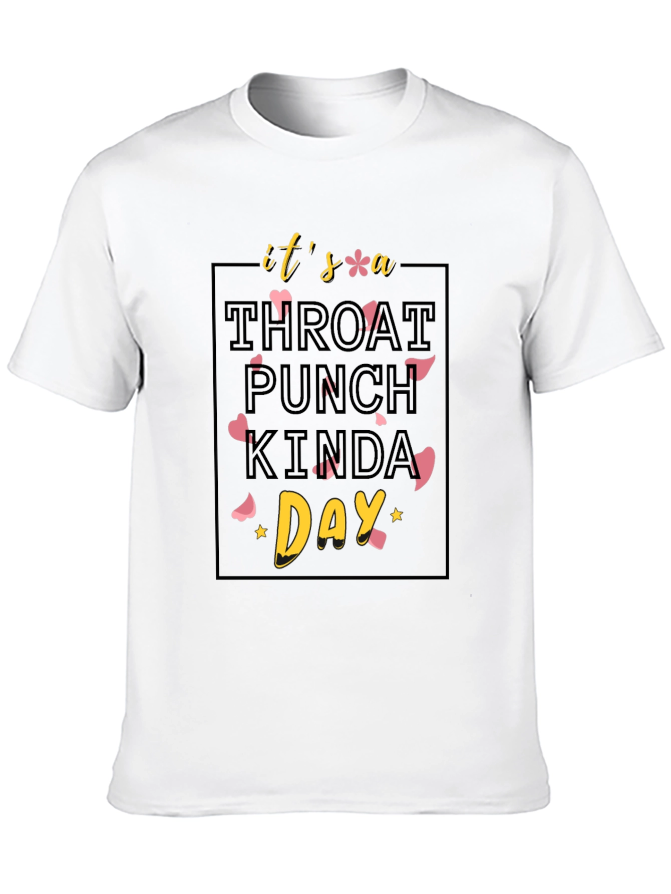 Throat Punch Kinda Day Black Graphic Tee