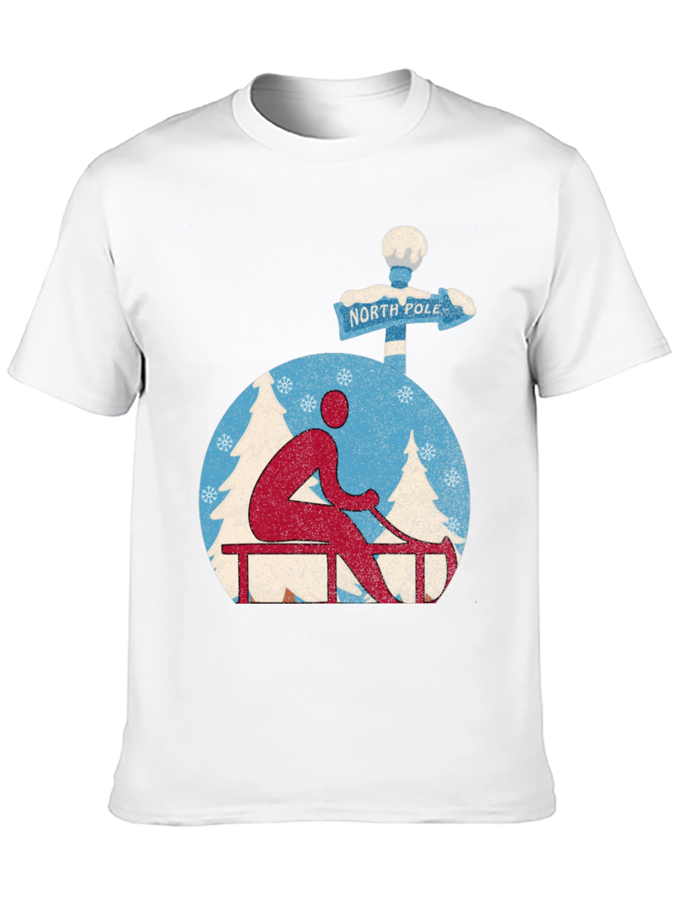 North Pole Sledding Tee - Winter Holiday Shirt