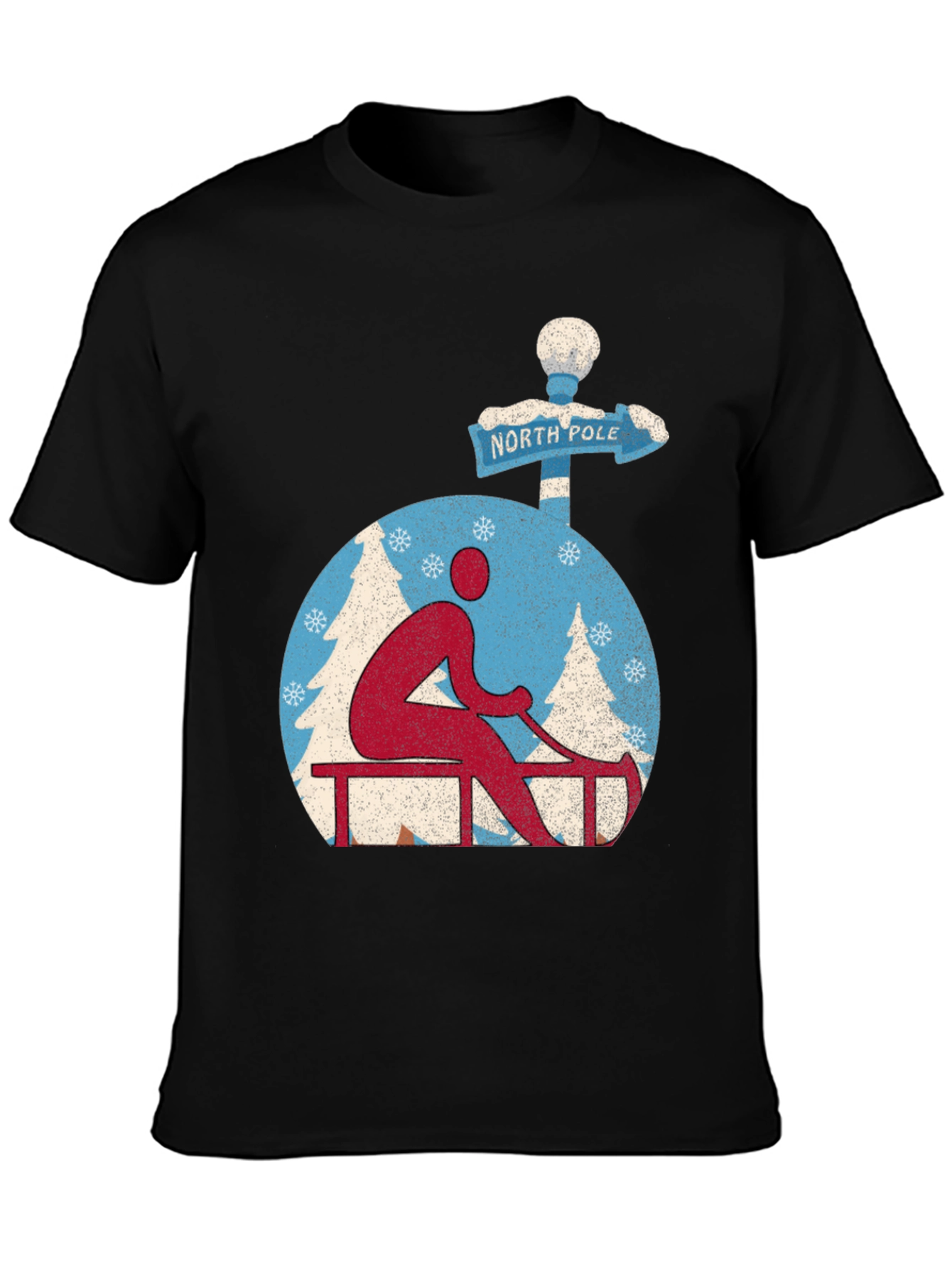North Pole Sledding Tee - Winter Holiday Shirt
