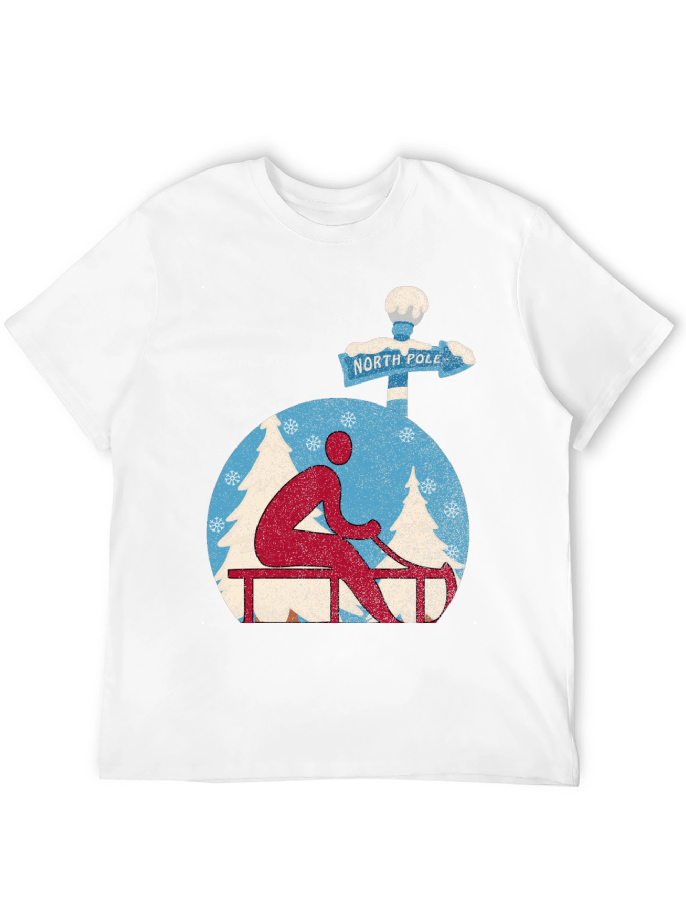 North Pole Sledding Tee - Winter Holiday Shirt